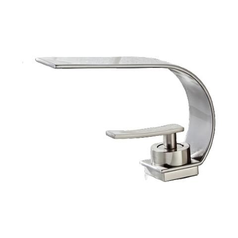 Rubinetto per lavabo da bagno, Blackswan, tipo M249, modello Waves in nichel, misura 20,5 cm - Foto 1