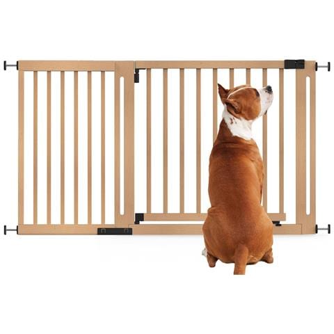 Bettacare Cancelletto Elegance In Legno, Naturale, 145cm - 153cm, Cancelletto Di Sicurezza A Pressione, Passaggio Extra Largo Di 73cm - Foto 1