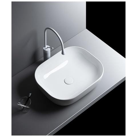 Lavabo Appoggio 50 X 39,5 Cm Bianco Opaco - Foto 1