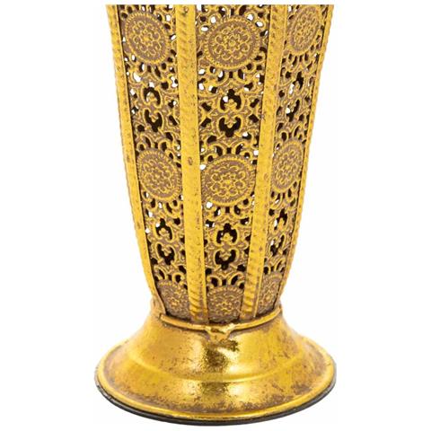 Vaso In Metallo Dorato 16x12x38,5h Cm - Foto 6