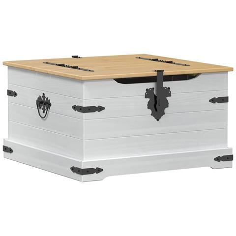 storage box Bianco 78 x 78 x 45 cm Pino massello - Foto 1