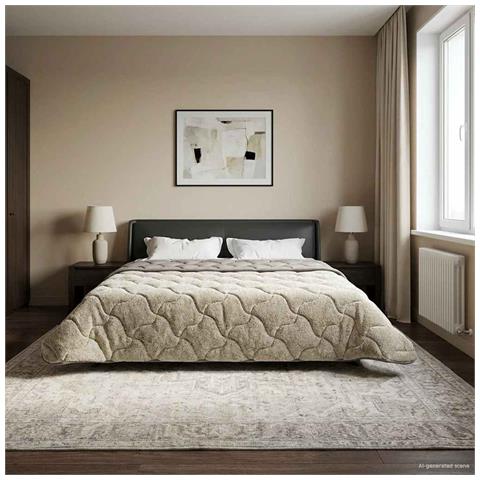 Duvet Invernale Trapuntato Grigio chiaro 220 x 240 cm - Foto 2