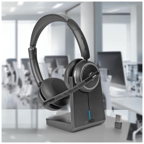 L118 Auricolare Wireless A Padiglione Ufficio USB tipo-C Bluetooth Base di ricarica Nero - Foto 2
