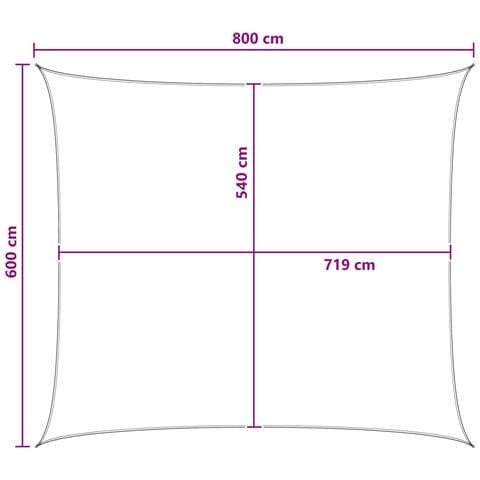 Telo Ombra Antracite e Bianco 6 x 8 m HDPE - Foto 8
