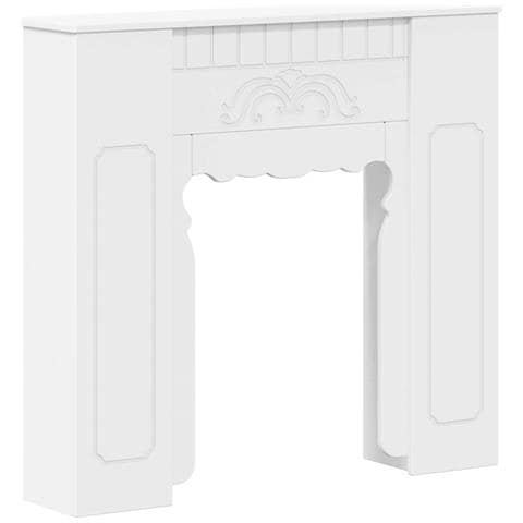 Cornice per camino Bianco 93 x 20 x 89 cm Legno ingegnerizzato - Foto 1