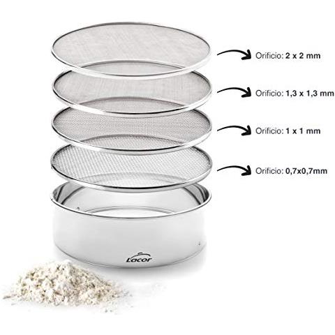 68341 - Setaccio intercambiabile, setaccio da cucina, 4 maglie intercambiabili - Foto 2