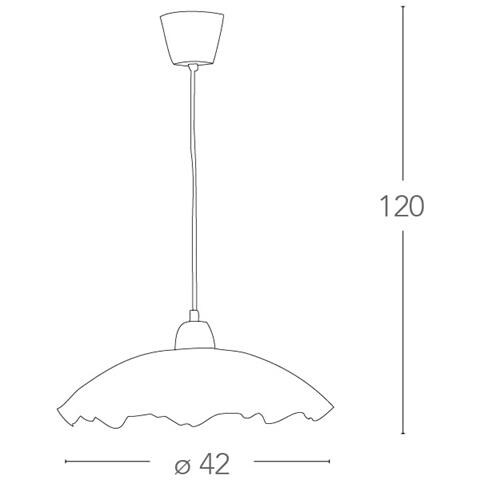 I-VICTORIA / S42 - Lampadario a sospensione bianco con raffinato decoro rosso e cromato 60 watt E27 - Foto 6