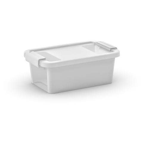 Contenitore Bi Box Bianco, Plastica, Maniglie 26,5x16xh. 10 Cm - Foto 1