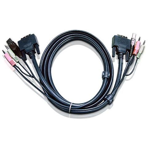 ICOC 2L-7D03U - Cavo KVM USB DVI-D Single Link 3m, 2L-7D03U - Foto 1
