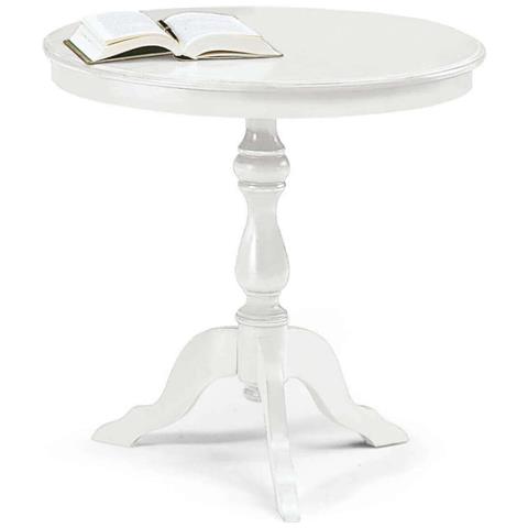 Duke - Tavolino In Legno Massello Tondo Cm Ø 60 - Foto 1