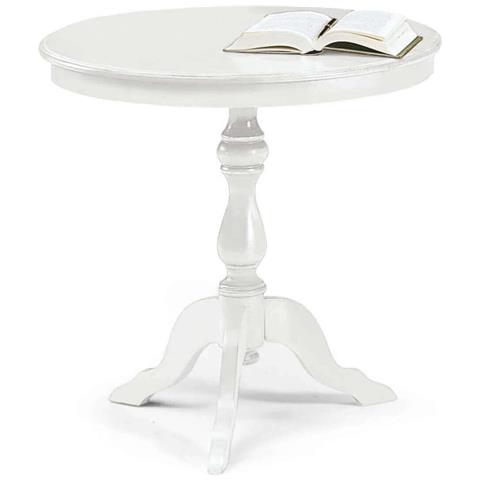 Duke - Tavolino In Legno Massello Tondo Cm Ø 60 - Foto 2