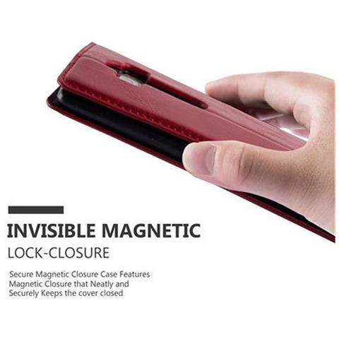 Custodia Compatibile Con Lg G4 / G4 Plus In Rosso Mela - Coperchio Protettiva Con Chiusura Magnetica, Funzione Stand E Tasca Per Le Carte - Foto 9