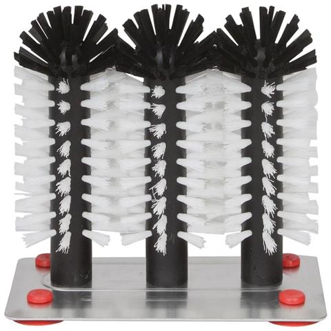 Spazzole Lavabicchieri Spazzola Per Lavare I Bicchieri Con Base In Metallo - 3 X 18 Cm - Foto 2