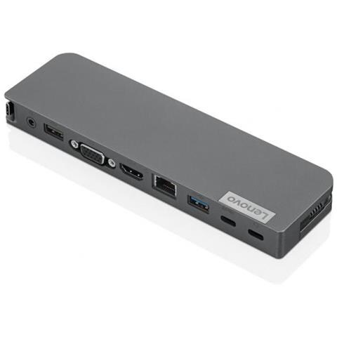 Lenovo Usb-c Mini Dock Usb 3.2 Gen 1 Type-c Lan Hdmi Vga Ethernet 3 X Usb Pc - Foto 2