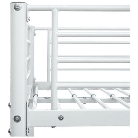 Letto A Castello Bianco In Metallo 140x200 Cm / 90x200 Cm - Foto 8