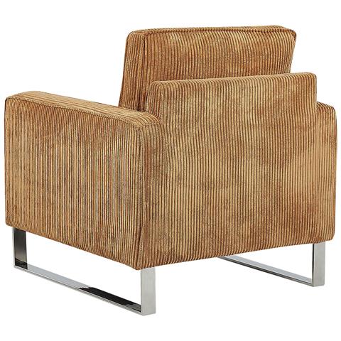 Poltrona In Velluto A Coste Marrone Chiaro Vind - Foto 16