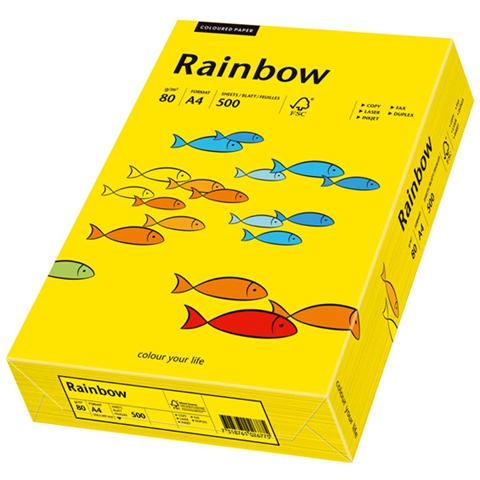 Rainbow A4 500er, A4 (210×297 mm) , Universale, Opaco, Giallo, ECF - Foto 1