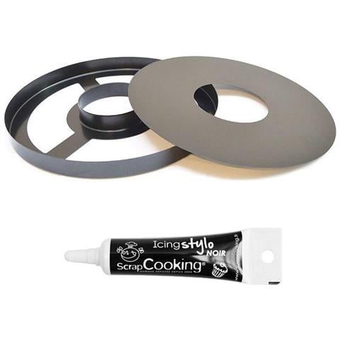 Tortiera Corona Ø 30 Cm + Penna Per Glassa Nera - Foto 1