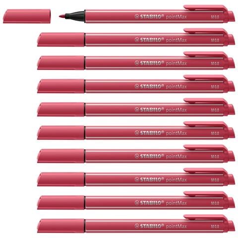 pointMax - Fineliner Premium - Confezione da 10 - Rosso fragola - Foto 1