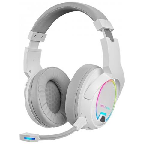 Mhw-100 White, Cuffie Wireless Argb Flow, Ultraleggero, Enc Attivo, Compatibilità Universale - Foto 1