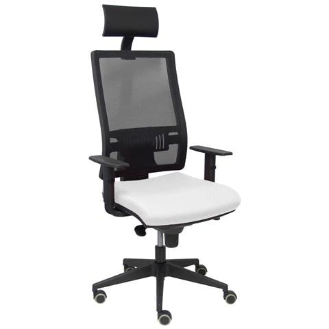 Sedia Ufficio Con Poggiatesta Horna Sbali10 Bianco - Foto 1