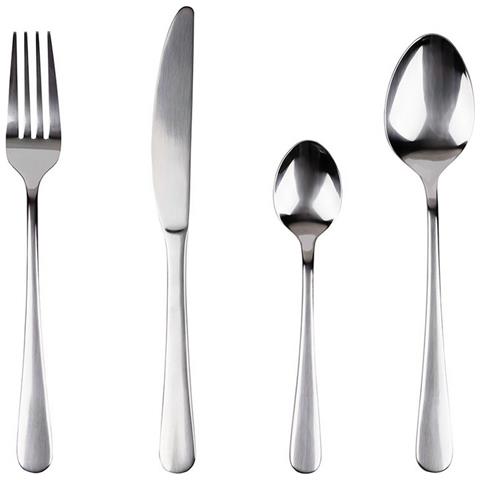 Posate Natur Brillante Riciclato Acciaio Inossidabile 24 Pezzi - Foto 1