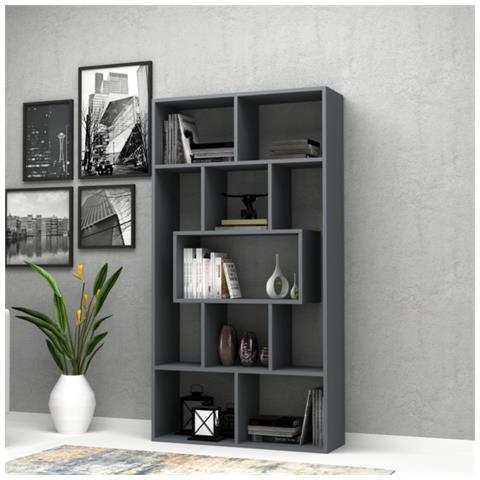 Libreria Face Grigio Cemento 90x30x170h Cm. - Foto 1