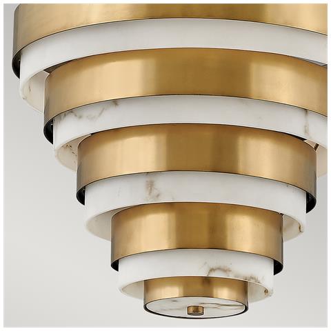 Lampadario Contemporaneo Echelon Acciaio Ottone Antico 4 Luci E14 - Foto 2