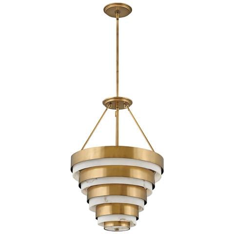 Lampadario Contemporaneo Echelon Acciaio Ottone Antico 4 Luci E14 - Foto 1