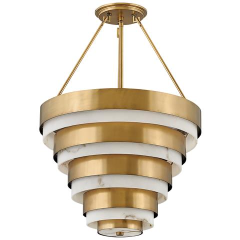 Lampadario Contemporaneo Echelon Acciaio Ottone Antico 4 Luci E14 - Foto 5
