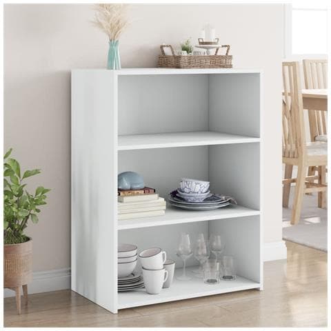 Credenza Bianca 70x41x93 Cm In Legno Multistrato - Foto 1