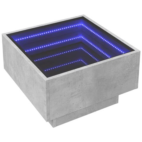 Tavolino Salotto Con Led Grigio Cemento 50x50x30 Cm Multistrato - Foto 11