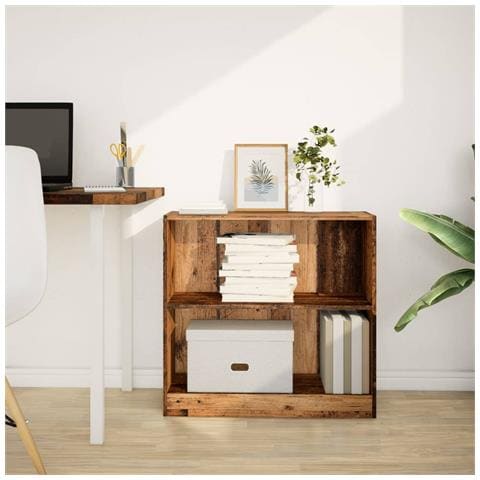 Libreria Legno Antico 80x24x76 Cm In Legno Multistrato - Foto 3