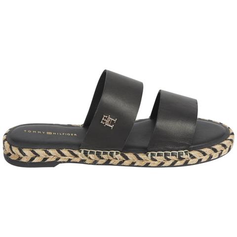 Flat Sandal Sandali Pelle Scarpe Donna Nero Eu 36, Fw0fw07931 Bds - Foto 2