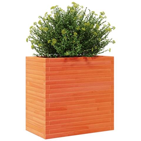 Fioriera Giardino Marrone Cera 70x40x68,5cm Legno Massello Pino - Foto 2
