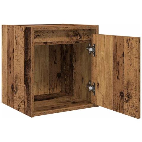 Comodini a Muro 2 pz Legno Antico 38x34x40 cm - Foto 2