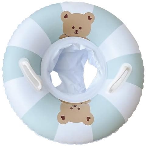 Galleggiante Per Bambini Rotondo Con Maniglie, 60 Cm. 60x60x20 Cm. Colore Bianco - Foto 1