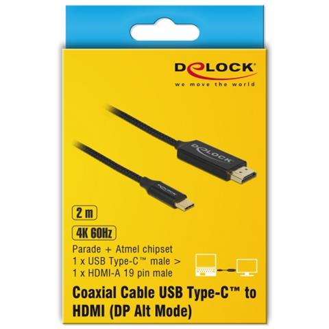 84905 cavo e adattatore video 2 m USB tipo-C HDMI tipo A (Standard) Nero - Foto 5