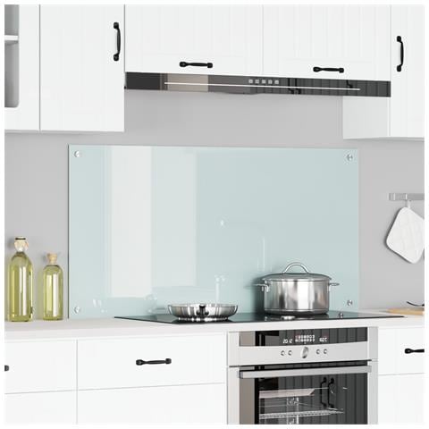 Schienale Cucina Bianco 120x60x0,6 cm in Vetro Temperato - Foto 2