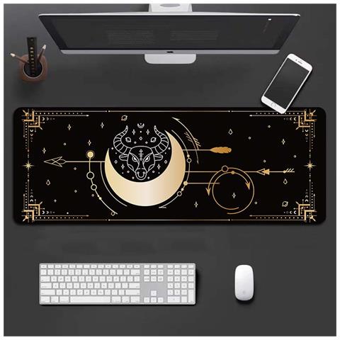 Tappetino Per Tastiera Zodiacale Toro Con Bordi Cuciti - Extra Grande E Antiscivolo - Foto 1