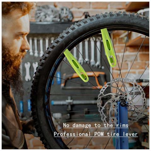 Leva Per Pneumatici Per Mountain Bike Verde In Pom: Strumento Di Riparazione Pneumatici Portatile E Resistente - Foto 5