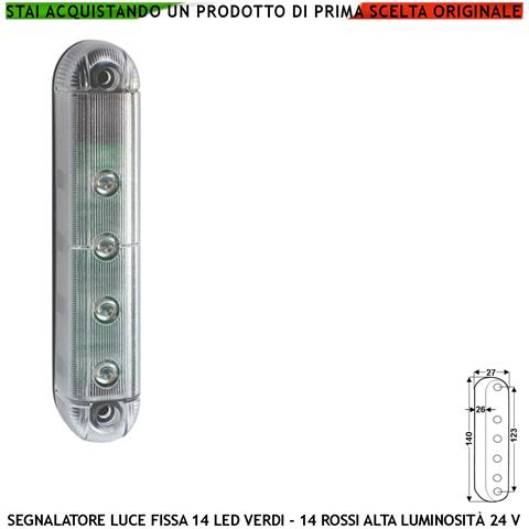 Segnala Via Libera Bifronte Luce Verde 14 Led Luce Rossa 14 Led Aliment. 24 Vcc Montaggio A Palo O Parete Ripetitore S - Foto 1