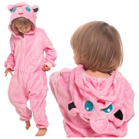Pigiama Per Bambini Costume Kigurumi Onesie Jiggly Puff Pokemon Rosa 125-135 - Foto 1
