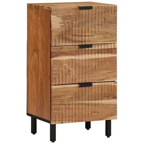 Mobiletto  40x33x75 cm in Legno Massello di Acacia - Foto 1