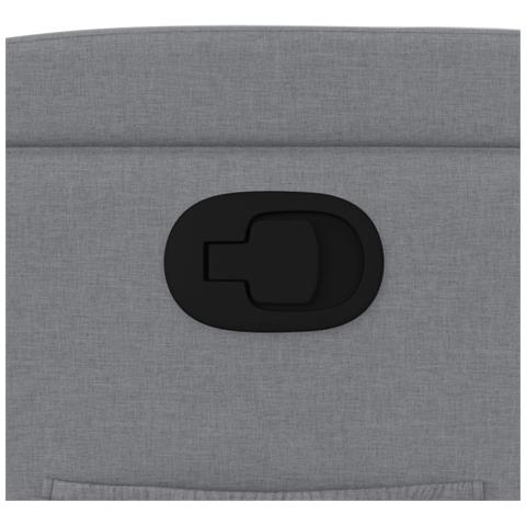 Poltrona reclinabile in tessuto grigio chiaro - Foto 9