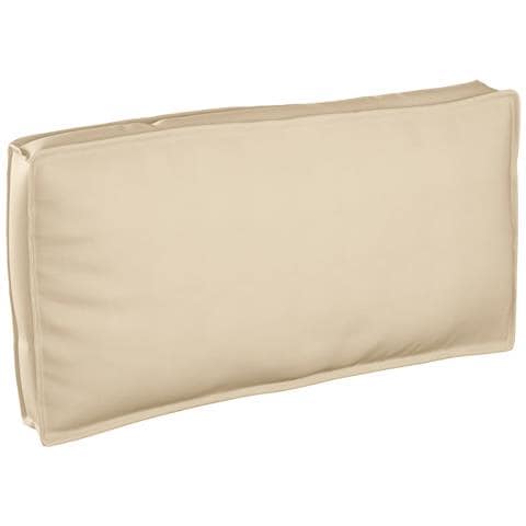 Cuscino per pallet per seduta/schienale beige 120x60x12 cm in tessuto Oxford - Foto 1