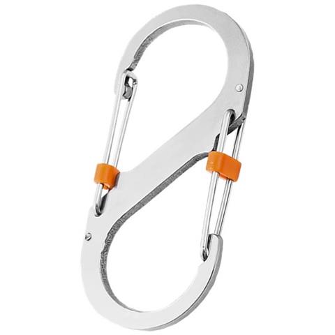 Set Di Moschettoni A Forma Di Otto Con Blocco Grande - Acciaio Inossidabile, Opzioni Multicolore Silver - Foto 2