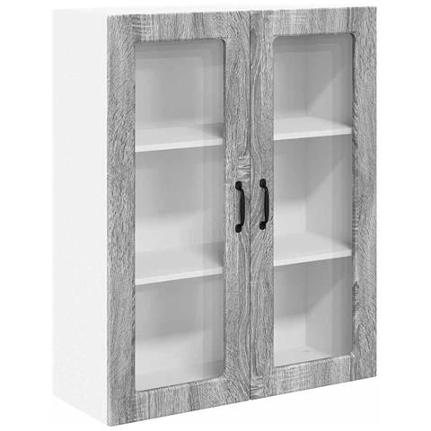 Pensile cucina Grigio Sonoma 80 x 31 x 100 cm Legno multistrato - Foto 1