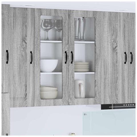 Pensile cucina Grigio Sonoma 80 x 31 x 100 cm Legno multistrato - Foto 2