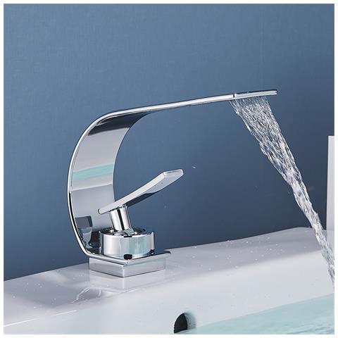 Rubinetto per lavabo da bagno, Blackswan, tipo M248, modello Waves cromato, misura 20,5 cm - Foto 4